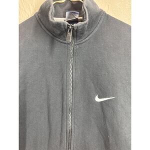 Nike Mens Full Zip Black Tech High Neck Sweatshirt Fleece Lined Active Sz Large